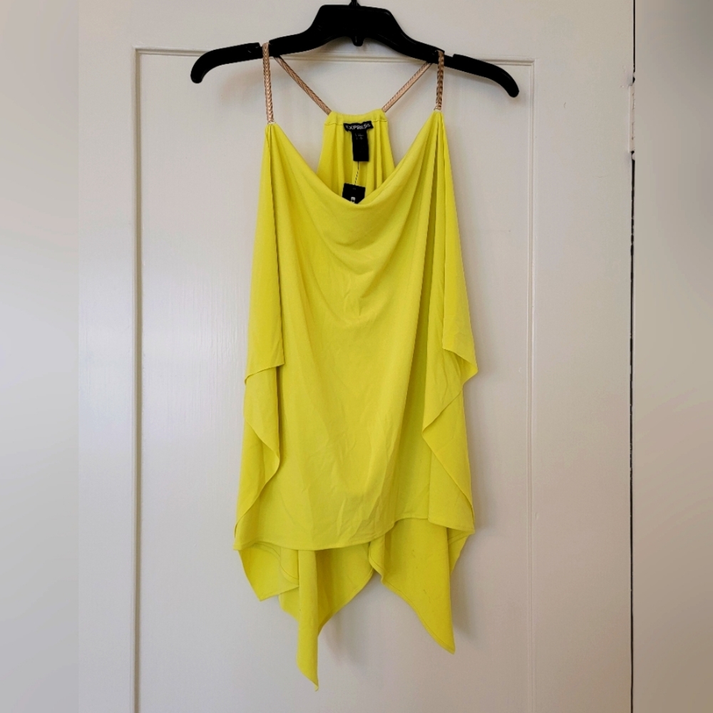 NWT EXPRESS Yellow Chain Club top Size S